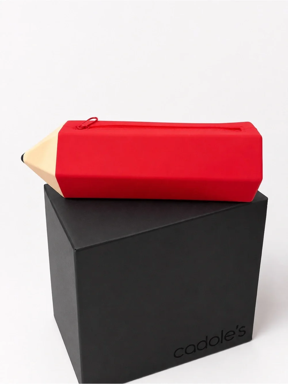 Red Pencil-Shaped Kids Pencil Case